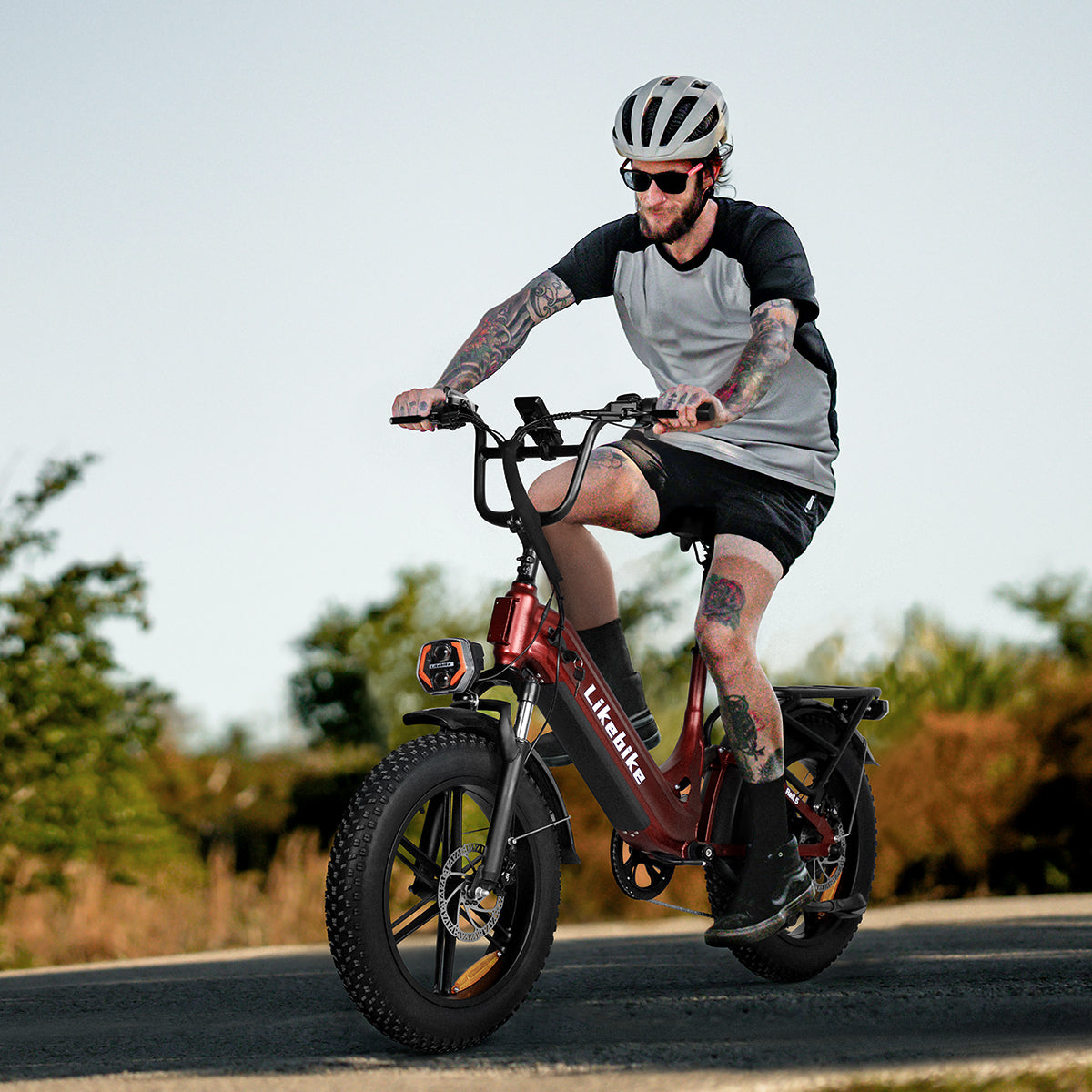 Likebike City Commuter Ebike - 2000W Peak, 50+ Miles Range, Full Suspension & Fat Tires Rail 5
