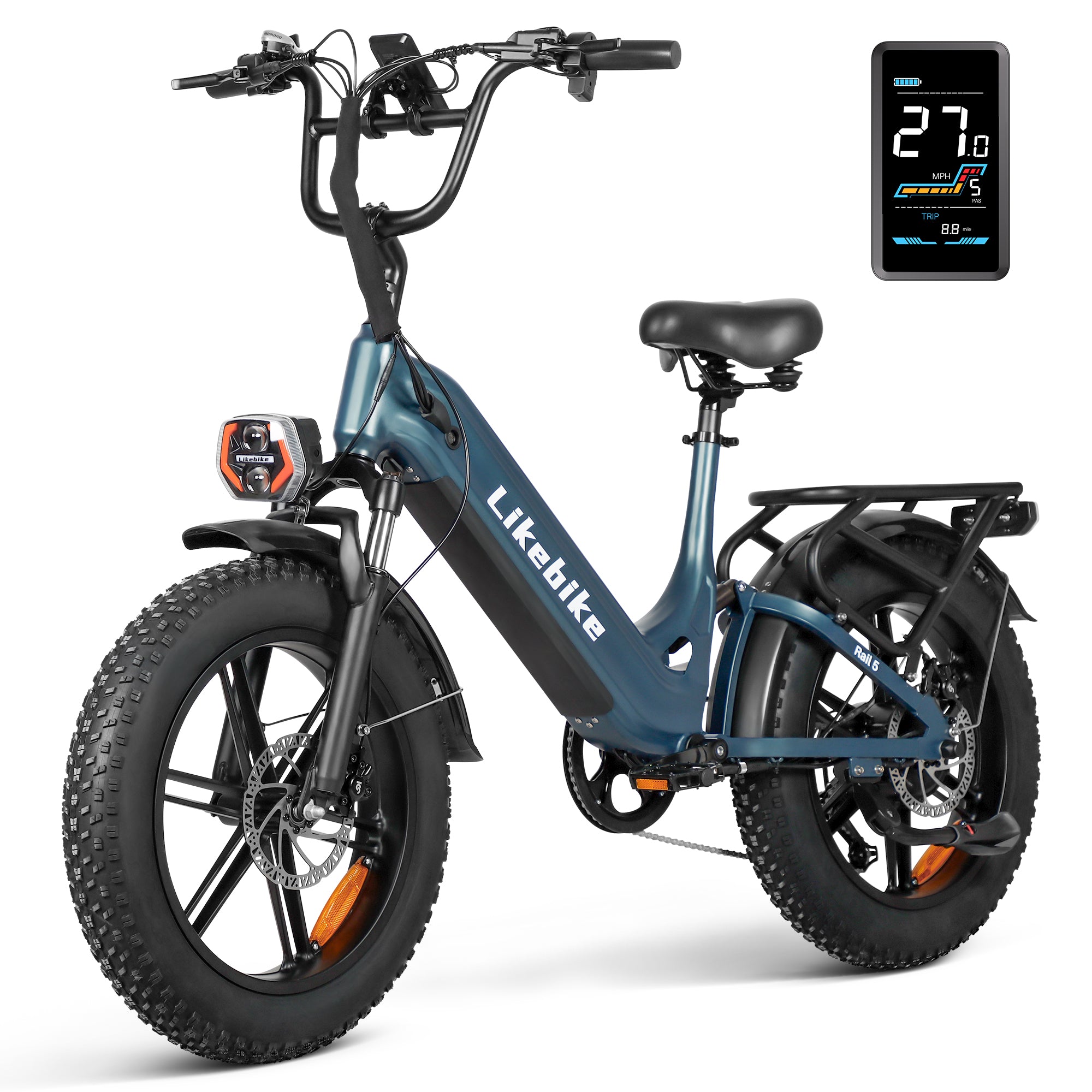 Likebike Rail 5 (50+ Miles Range) Electric Commuter Bike, 28MPH Fast City Ebike