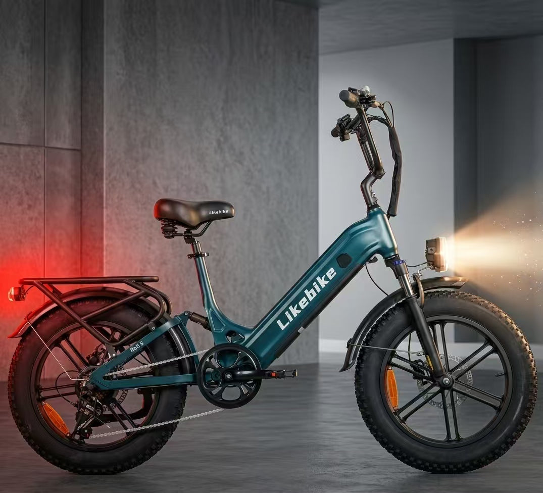 Likebike Rail 5 High-Performance Ebike - 2000W Peak, 50+ Miles Range, Full Suspension & Fat Tires Comfort City Commuter