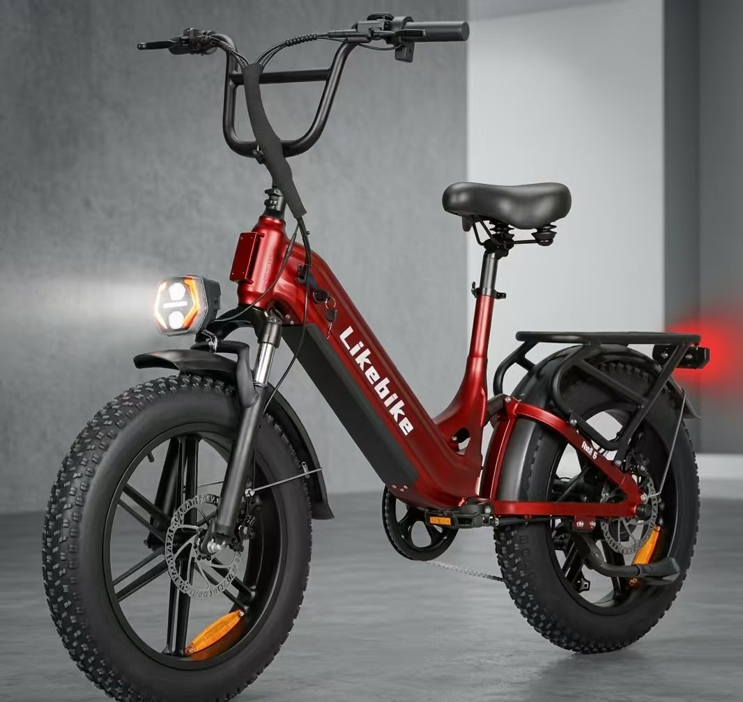 Likebike Rail 5 High-Performance Ebike - 2000W Peak, 50+ Miles Range, Full Suspension & Fat Tires Comfort City Commuter