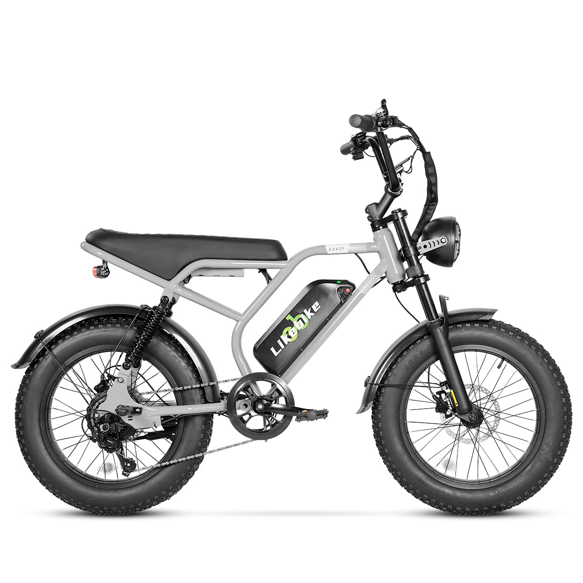 Likebike U12 Fat Tire Electric Bike: 1500W Peak Power, 50 Miles Range, All-Terrain Ebike