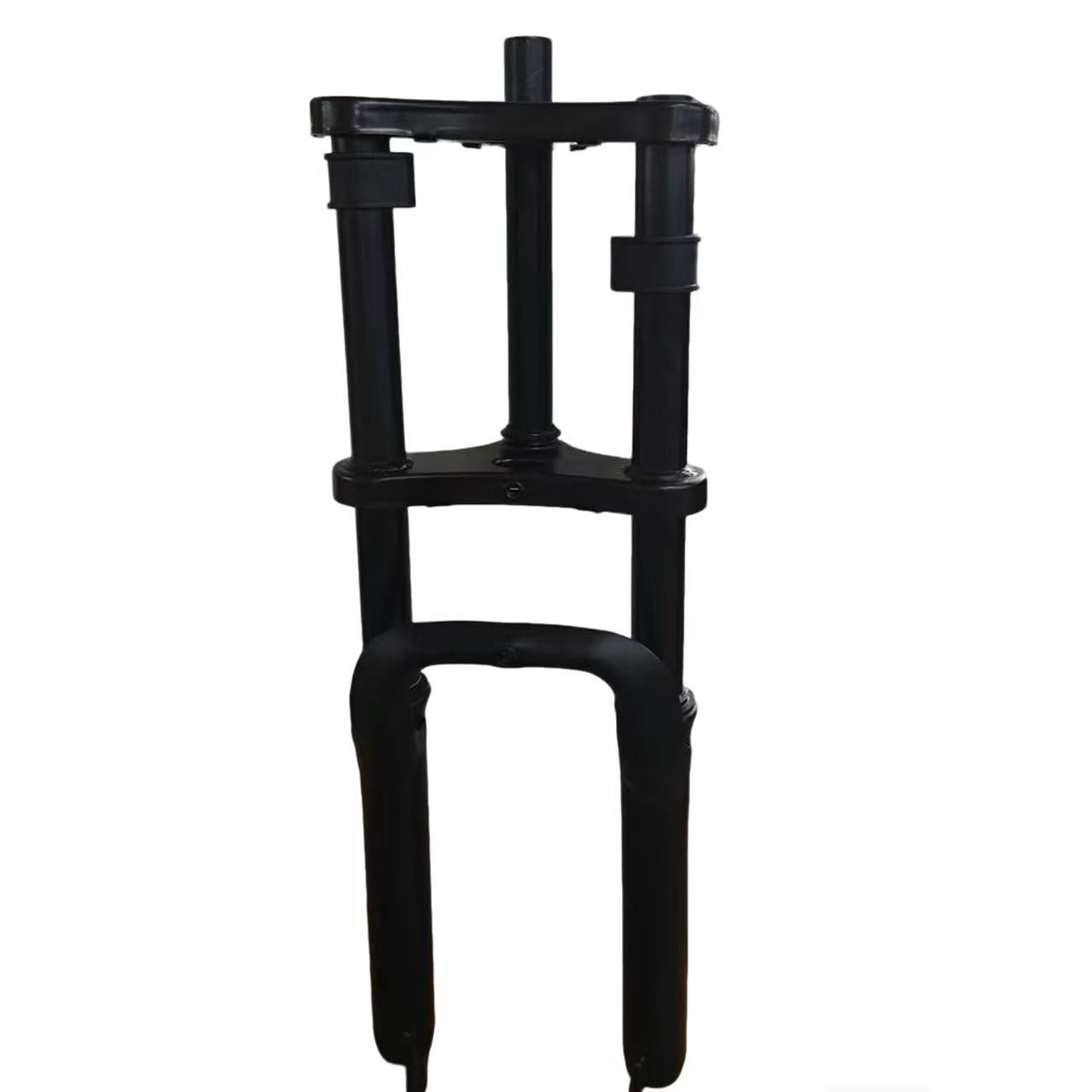 U12 fork (190S-DH-20-173-435,20-inch carbon steel shock-absorbing front fork with top hole and bottom thread with 20*4.0 snow snow fat tire)