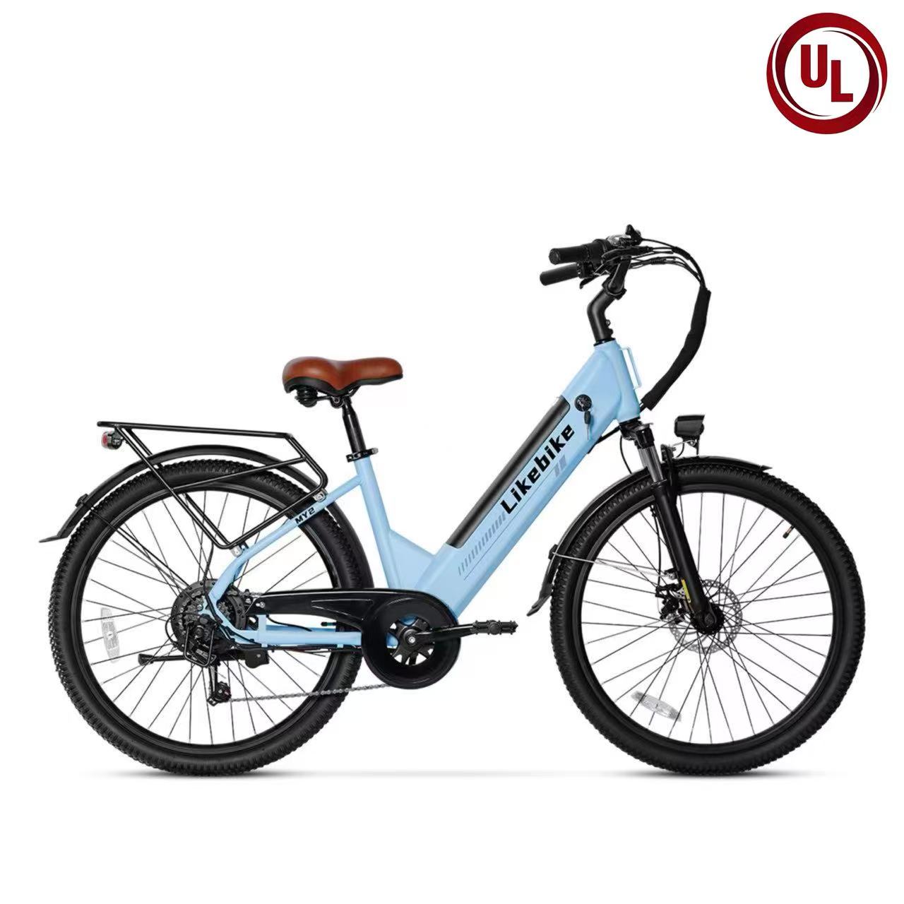 Likebike MY2 26" Step-Through Electric Bike for Adults, UL 2849 Certified Commuter Ebike