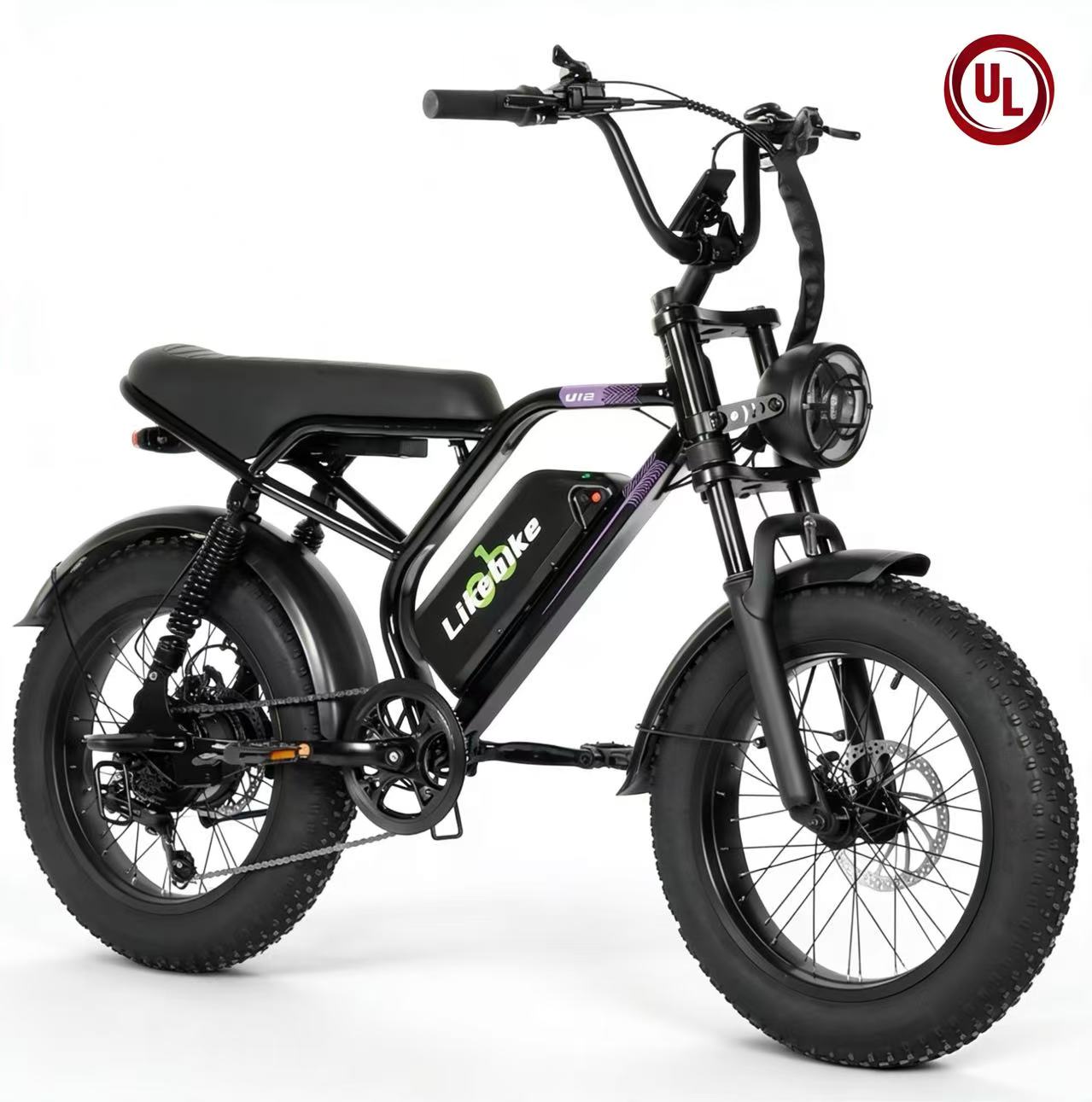 U12 High-Performance E-bike | 2000W Peak Power, 50-Mile Range & Dual Safety (BMS + Hydraulic Brakes)