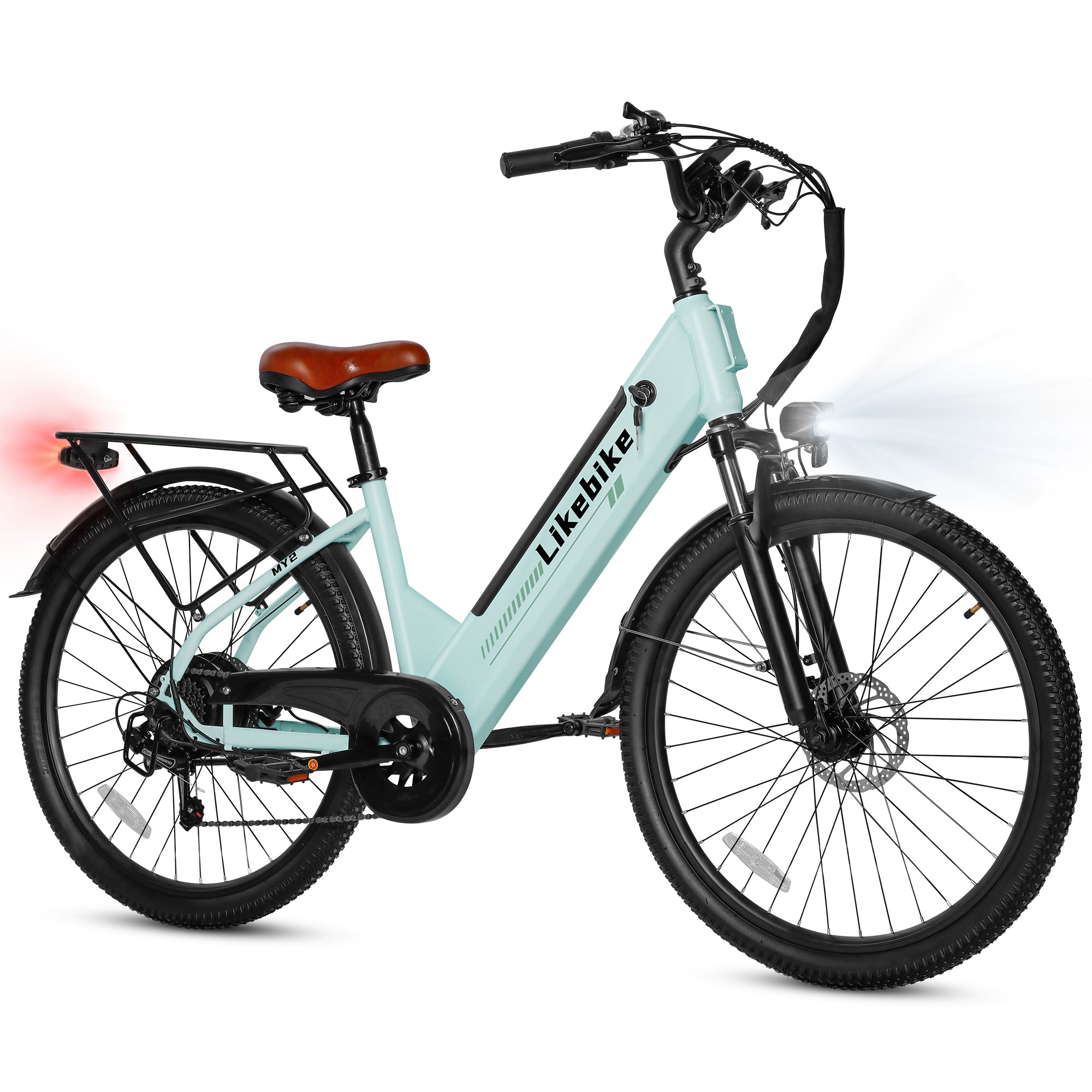Likebike MY2 26" Step-Through Electric Bike for Adults, UL 2849 Certified Commuter Ebike