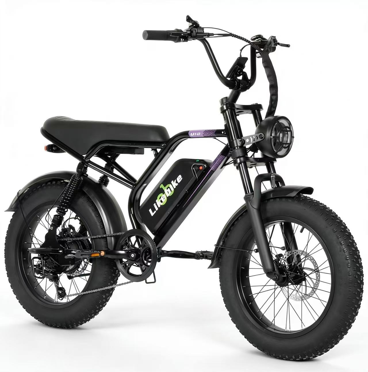 U12  High-Performance E-bike | 2000W Peak Power, 50-Mile Range & Dual Safety (BMS + Hydraulic Brakes)