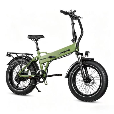 Likebike Cityfun Folding Fat Tire E-Bike, 1500W Peak Power, Portable All-Terrain Electric Bike