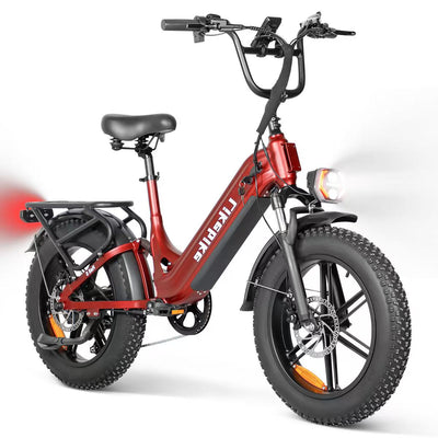 Likebike City Commuter Ebike - 2000W Peak, 50+ Miles Range, Full Suspension & Fat Tires Rail 5