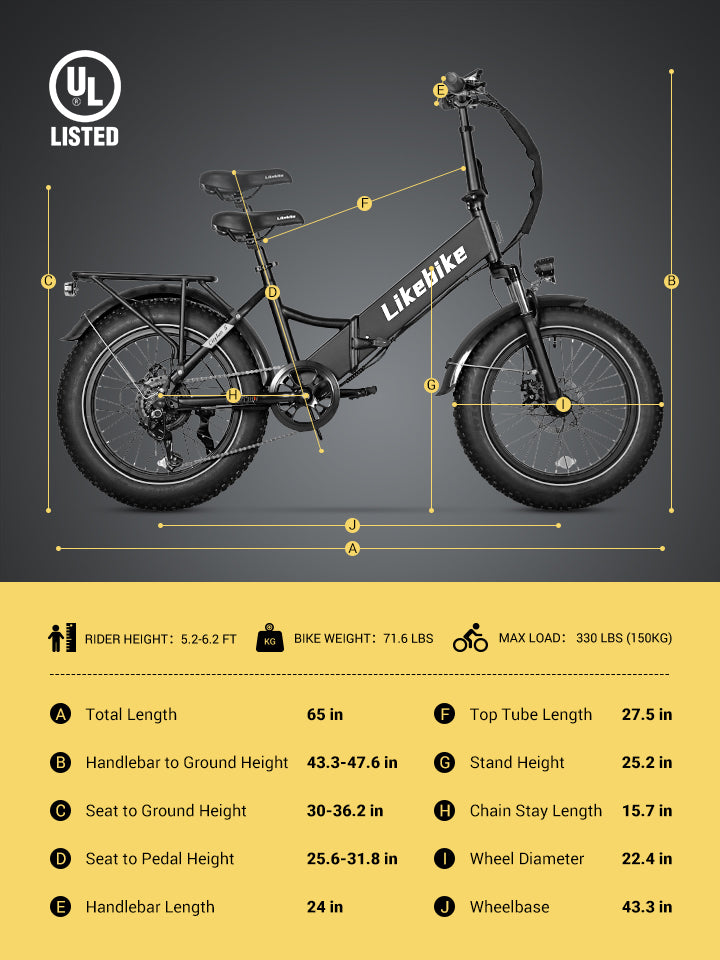 Likebike Cityfun S Foldable Ebike(Likebike and Laifook brands will be shipped randomly)