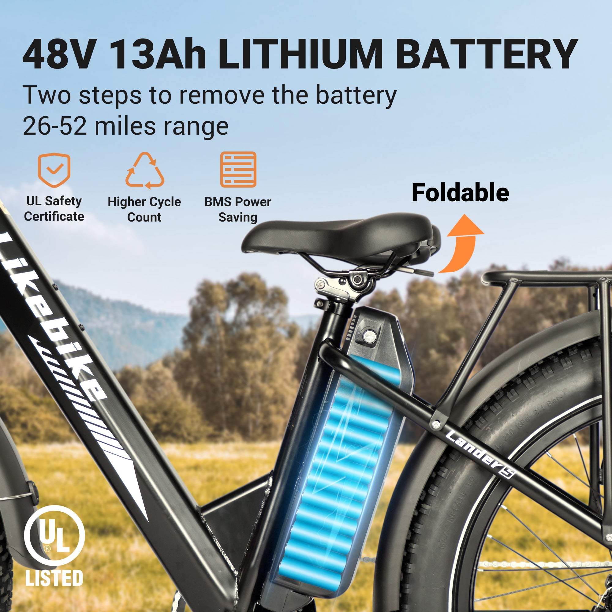 Lander S 26*4.0 Fat Tire Low Step E-Bike – Likebike