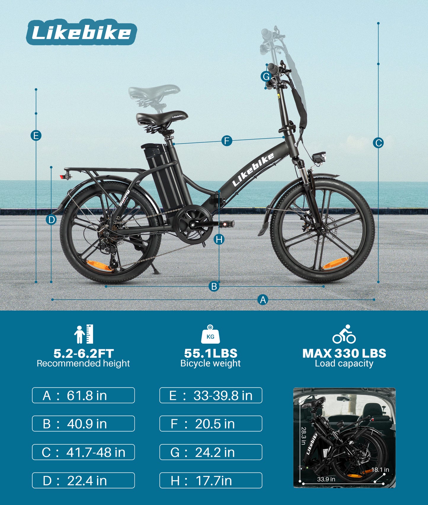 Likebike Sunny Foldable Ebike