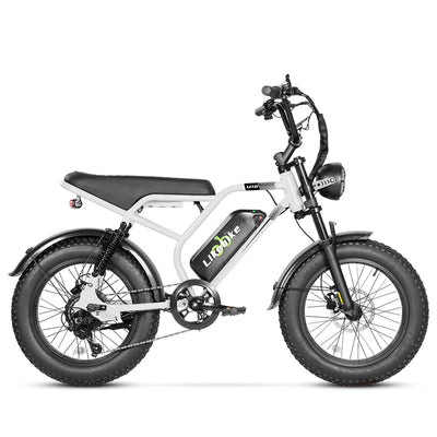 Likebike U12 Fat Tire Electric Bike: 1500W Peak Power, 50 Miles Range, All-Terrain Ebike
