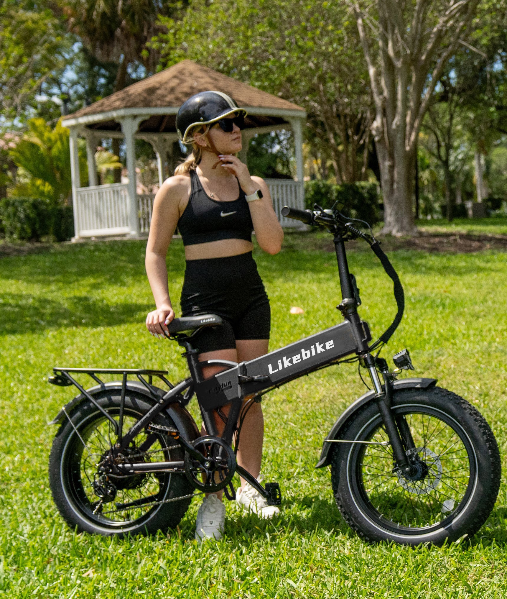 Likebike Cityfun Folding Fat Tire E-Bike, 1500W Peak Power, Portable All-Terrain Electric Bike