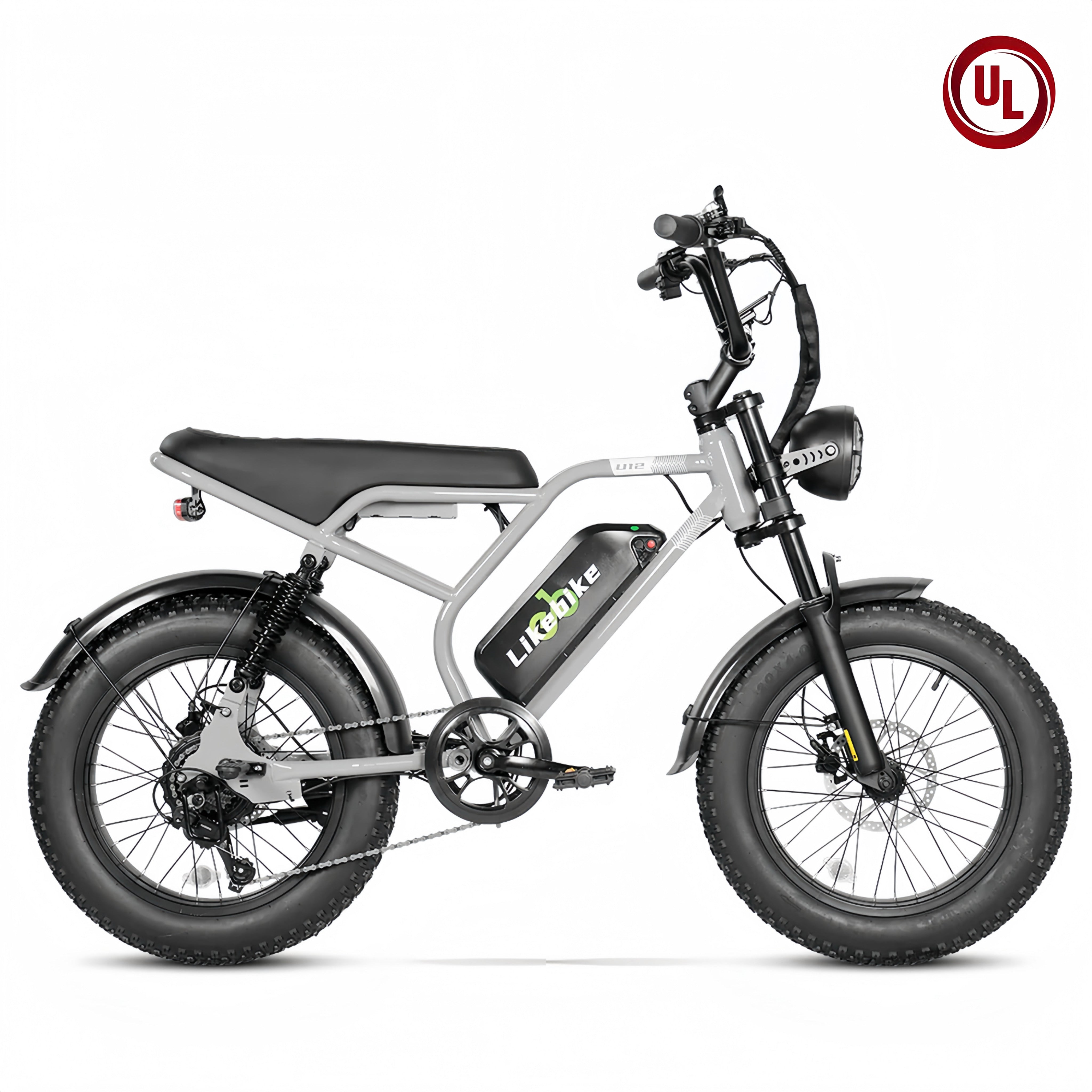 U12  High-Performance E-bike | 2000W Peak Power, 50-Mile Range & Dual Safety (BMS + Hydraulic Brakes)
